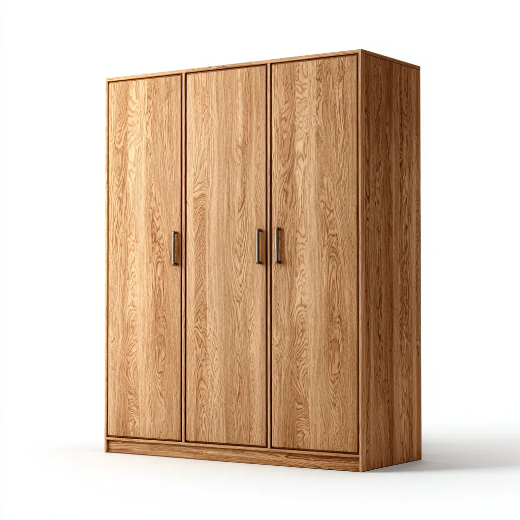 Armadio Legno 130x52x200 cm - Legno - Stile naturale-Luxegolab