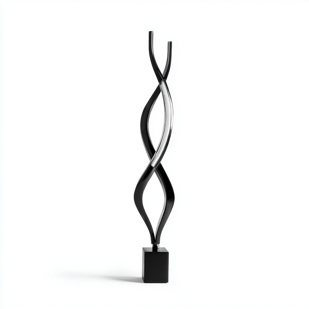 Lampada da terra in metallo 28x20x160 cm colore nero-argento design moderno per illuminazione interna-Luxegolab