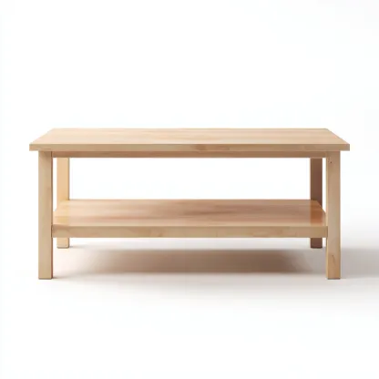 Tavolino da caffè legno 100x55x48 cm - colore naturale - design semplice-Luxegolab