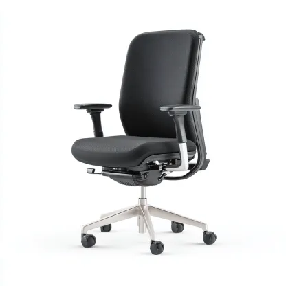 Sedia da ufficio tessuto-metallo 68x65x115 cm - nero - ergonomica regolabile-Luxegolab