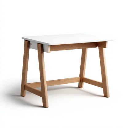 Scrivania per bambini 65x45x55 cm - bois et blanc - style moderne-Luxegolab