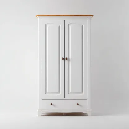 Armadio 110x55x195 cm - bianco - stile classico-Luxegolab