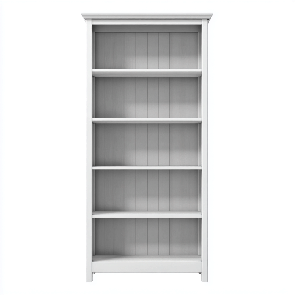 Librerie in legno 90x32x195 cm colore bianco design moderno per organizzazione domestica-Luxegolab