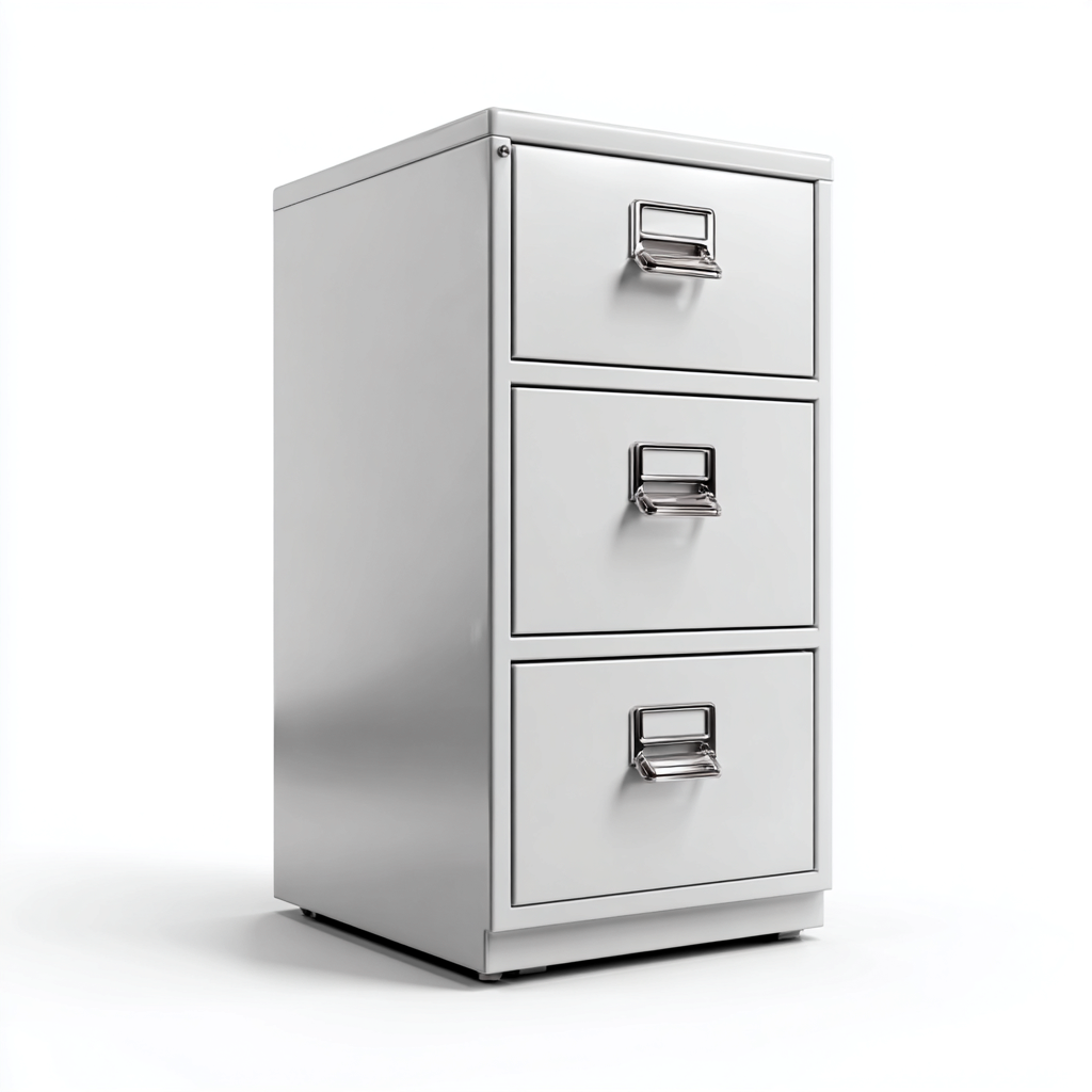 Armadio per ufficio in metallo con 3 cassetti 45x62x102 cm colore grigio design funzionale per archiviazione-Luxegolab