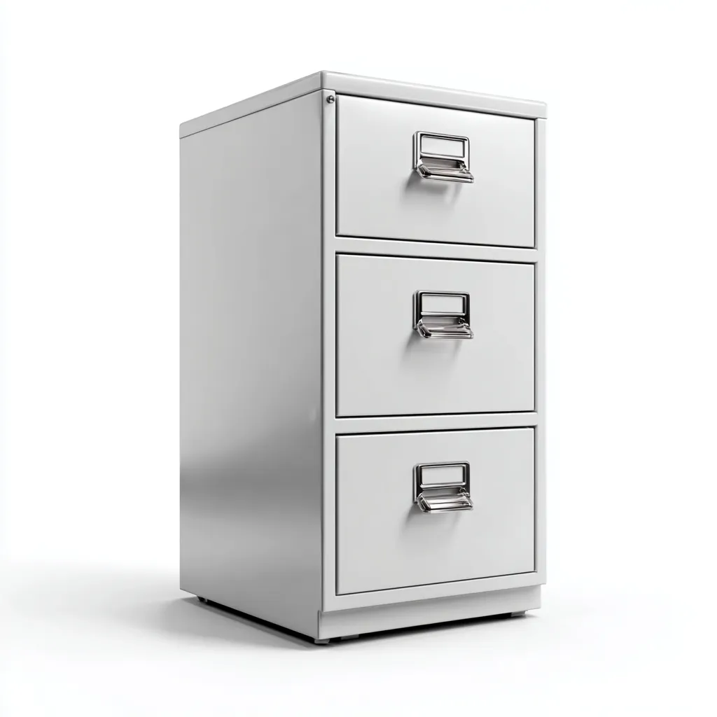 Armadio per ufficio in metallo con 3 cassetti 45x62x102 cm colore grigio design funzionale per archiviazione-Luxegolab