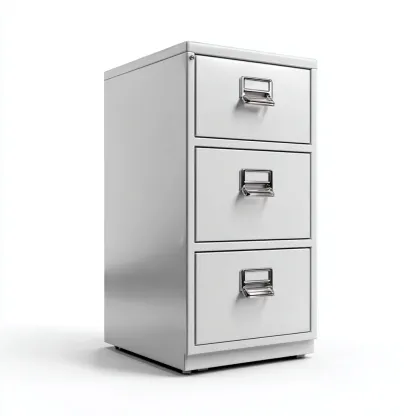 Armadio per ufficio in metallo con 3 cassetti 45x62x102 cm colore grigio design funzionale per archiviazione-Luxegolab