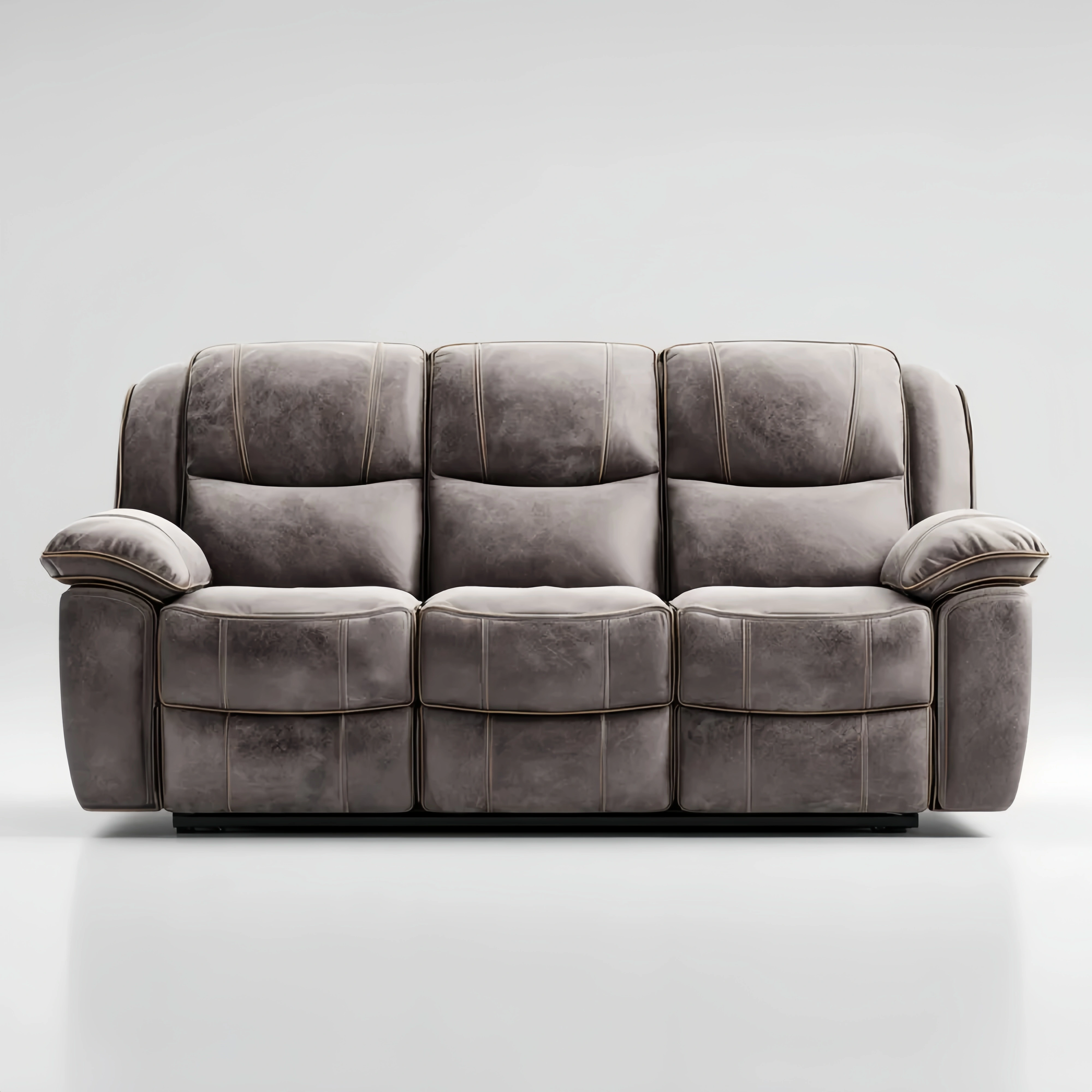 3-Sitzer-Sofa Mikrofaser 200x90x100 cm - Grau - Modernes Design