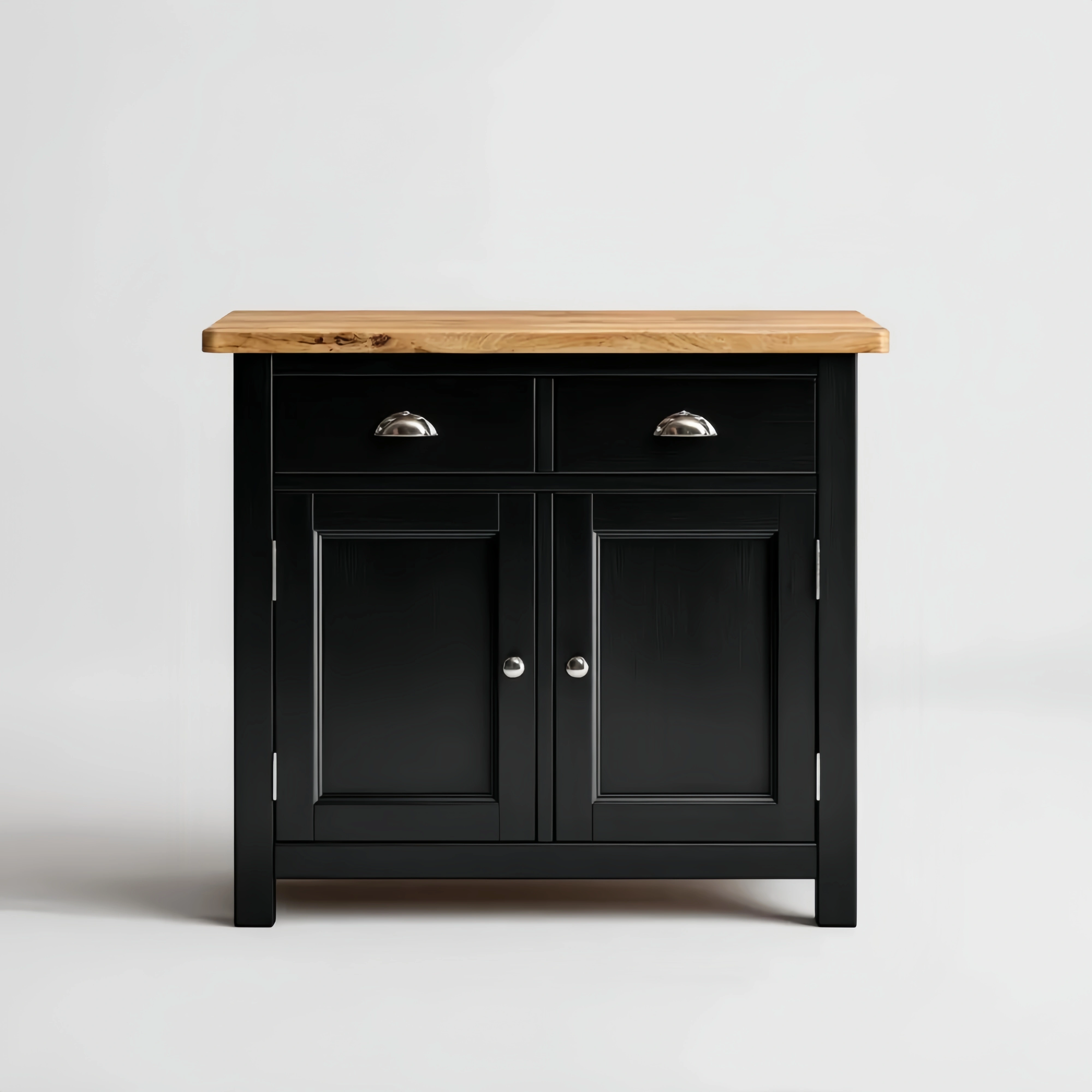 Aufbewahrungsschrank aus Holz 100x80x40 cm - Schwarz