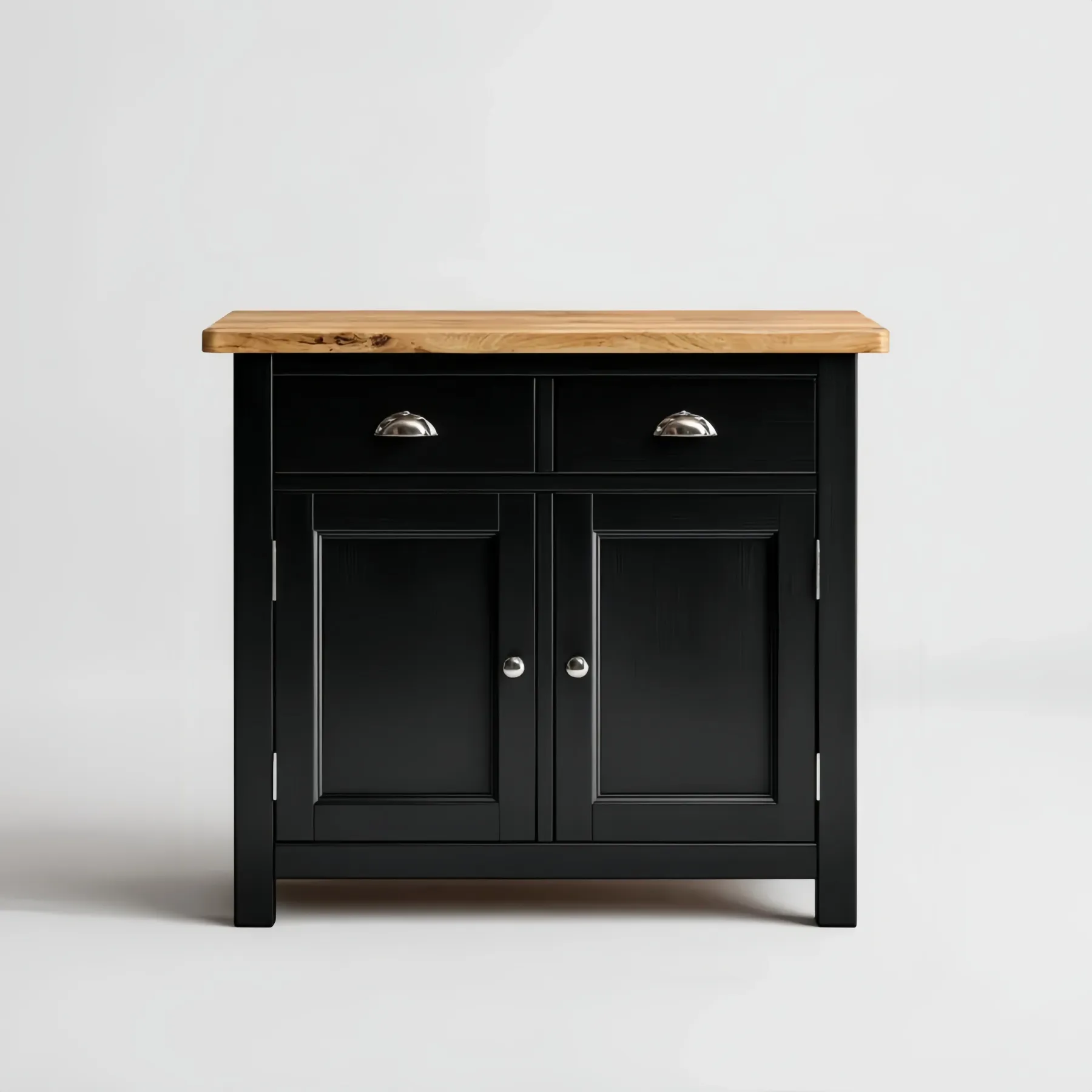 Aufbewahrungsschrank aus Holz 100x80x40 cm - Schwarz