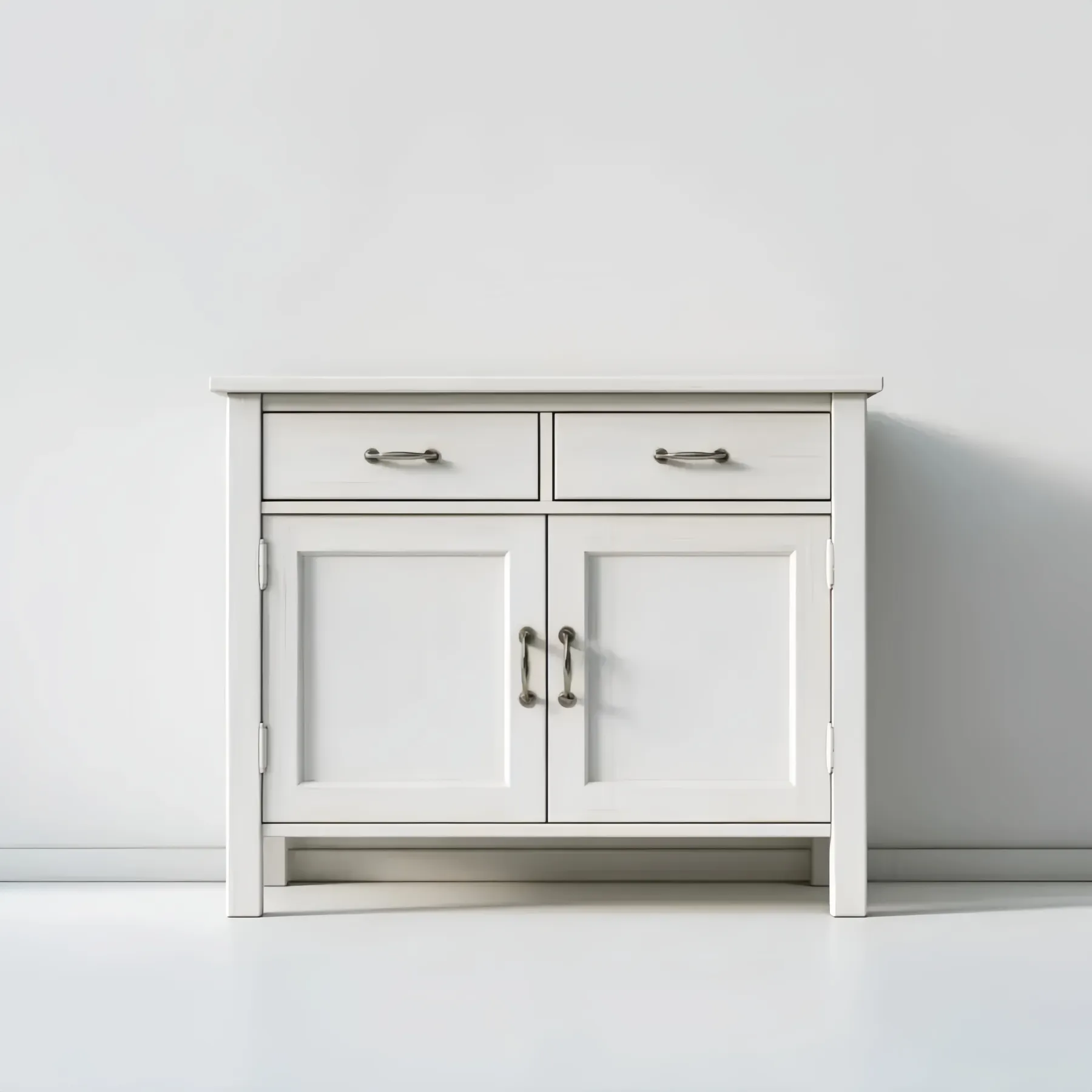 Aufbewahrungsschrank Holz 85x35x80 cm – Weiß – Klassisches Design