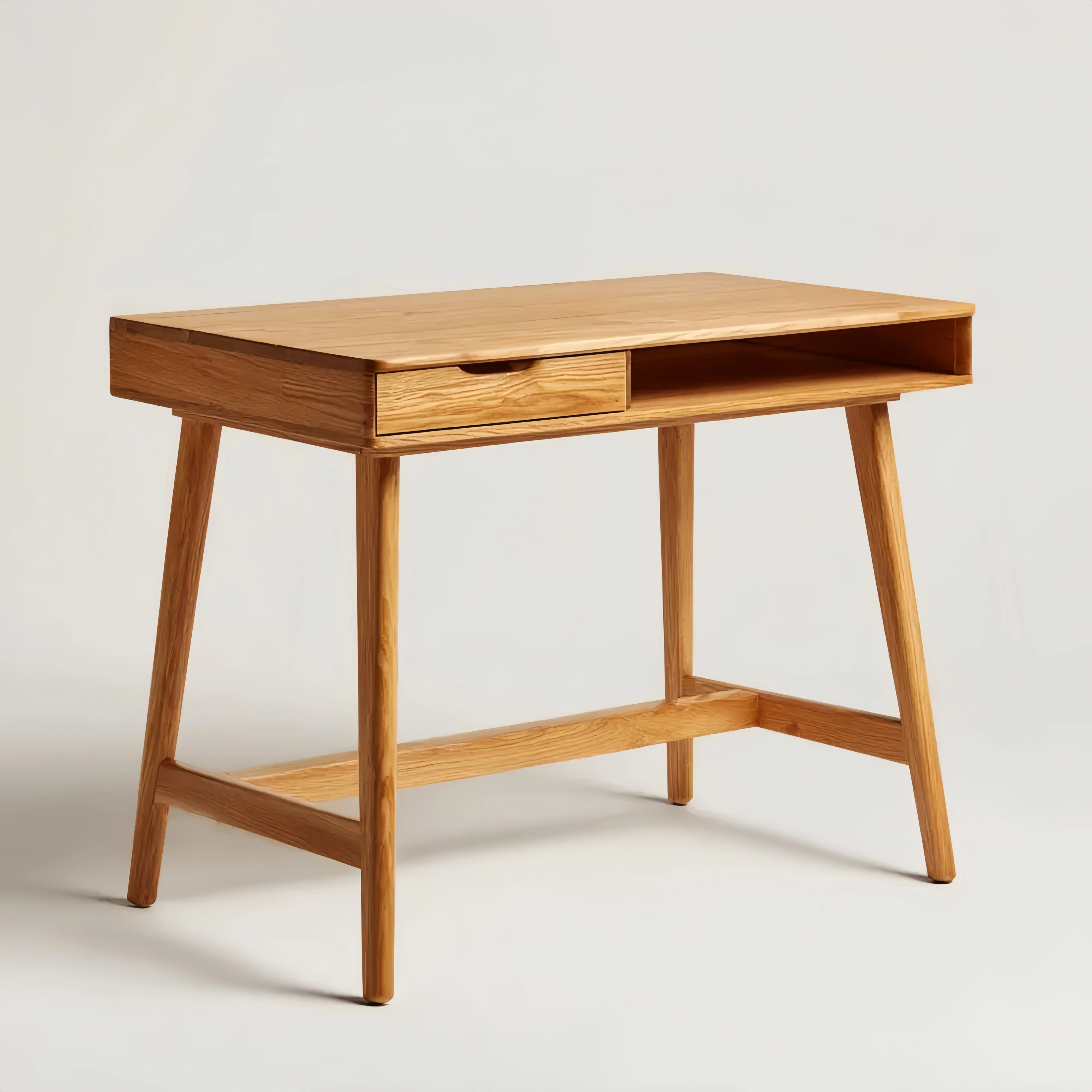 Schreibtisch Massivholz 120x60x75 cm – Natur – Skandinavisches Design