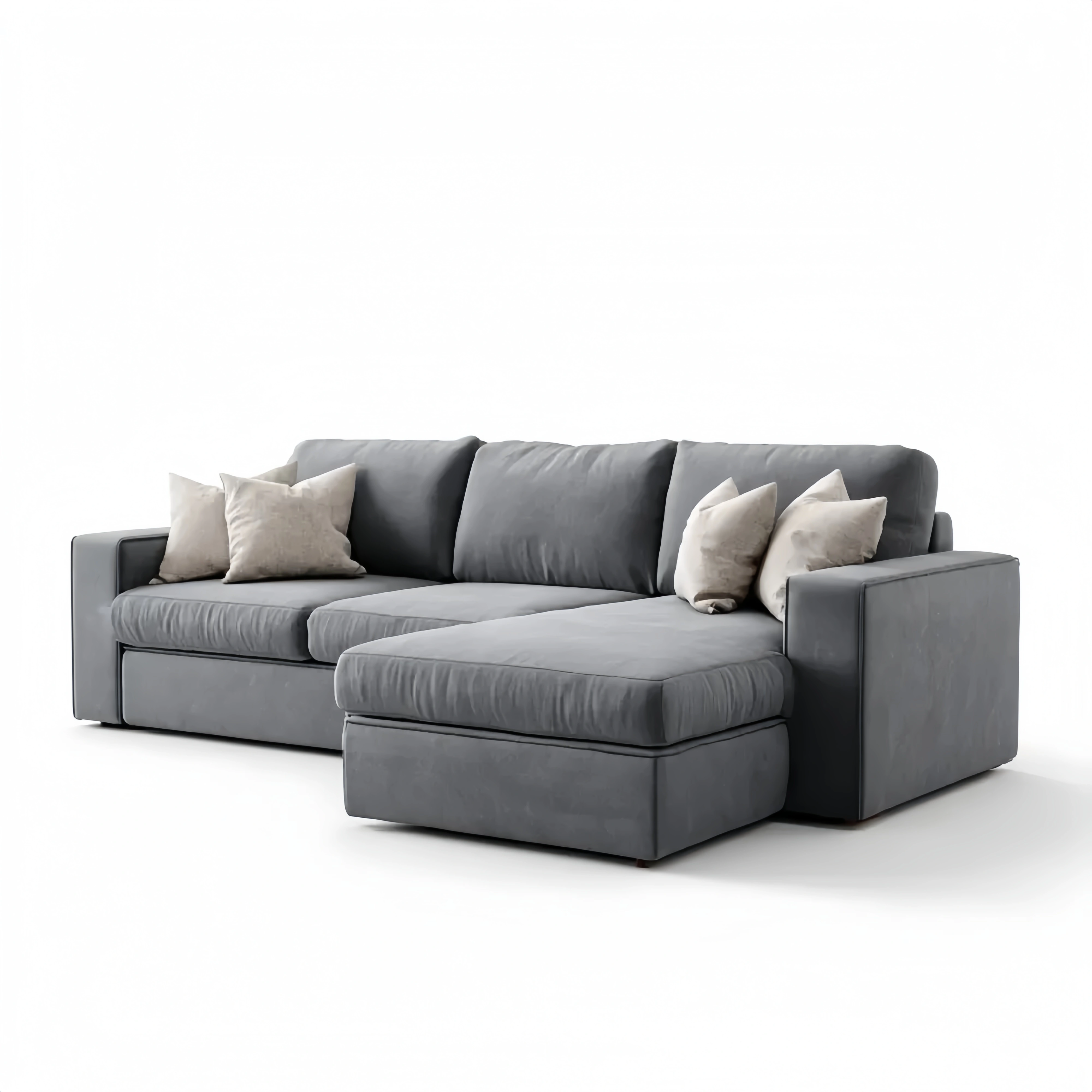 Ecksofa Stoff 280x160x90 cm – Dunkelgrau – Modernes Design