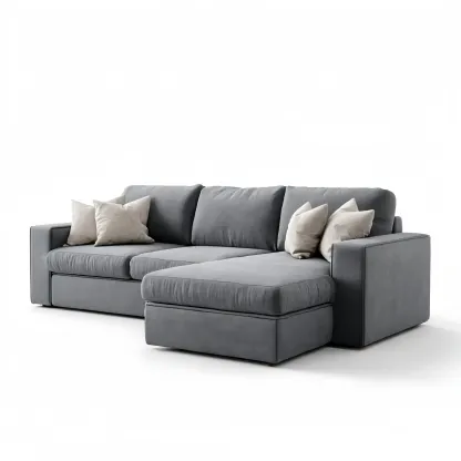 Ecksofa Stoff 280x160x90 cm – Dunkelgrau – Modernes Design
