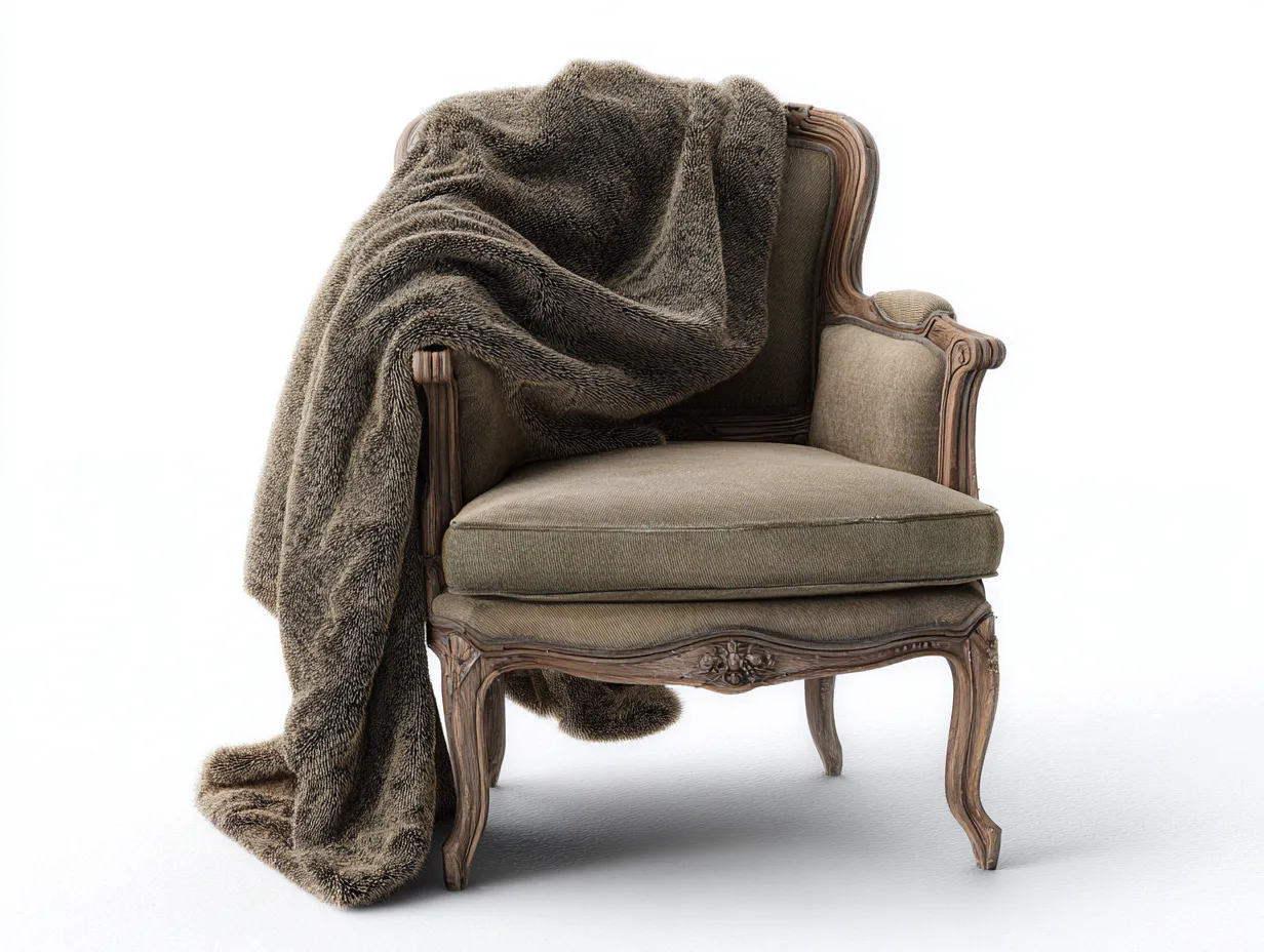 Sillón tapizado en tejido con estructura de madera para salón 80x85x90 cm - beige - estilo clásico-Denmybay