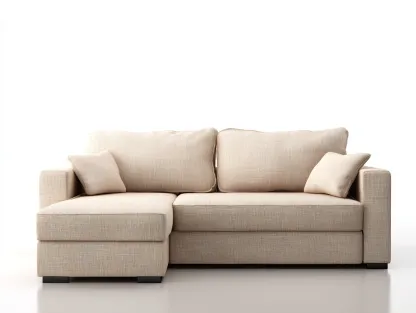 Sofá rinconero de tela para salón 210x150x85 cm - beige - diseño moderno-Denmybay