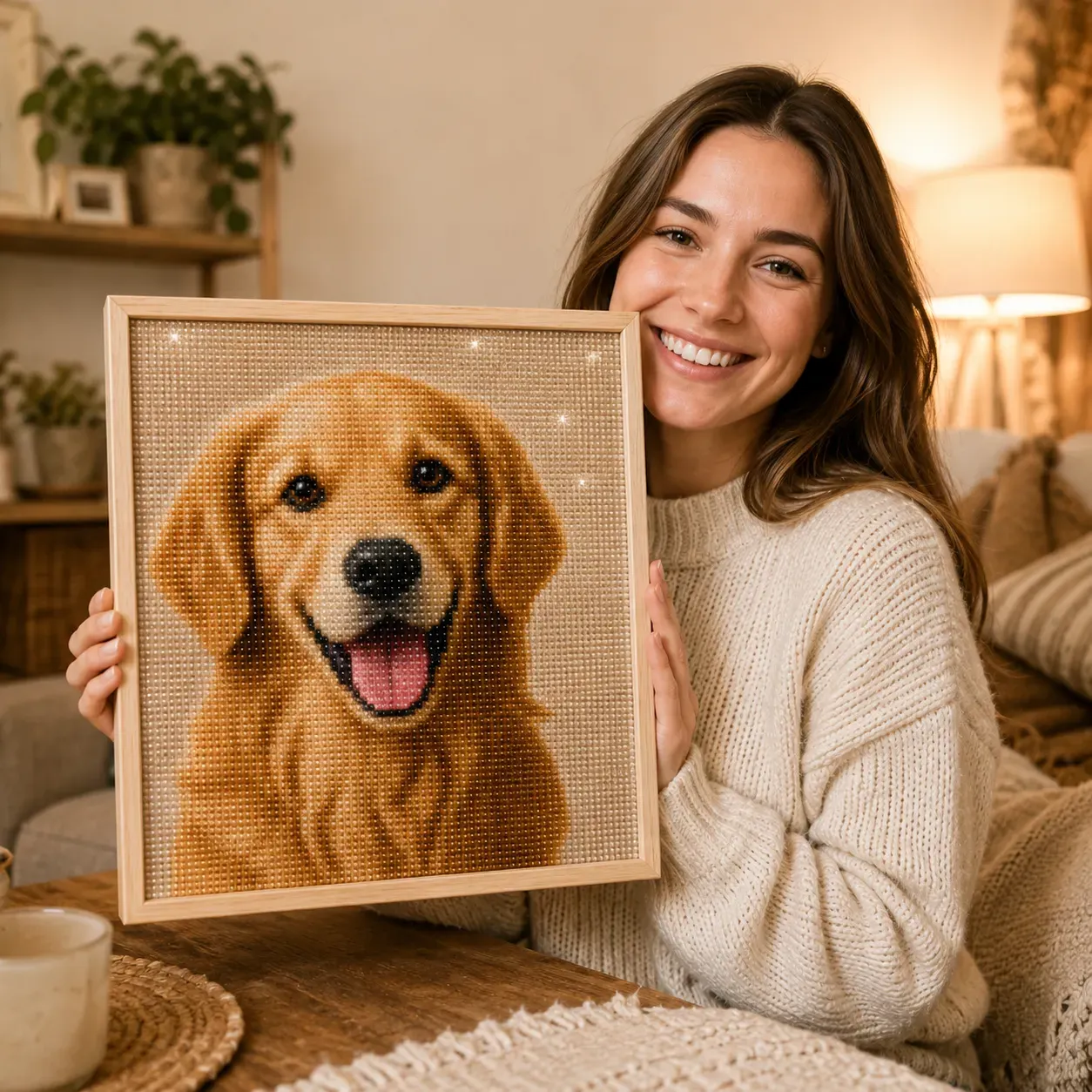 Custom Pet Diamond Painting Kit – Personalized 5D Art from Your Photo