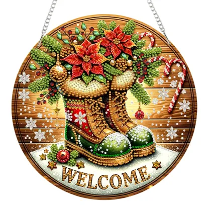 Christmas Acrylic DIY Diamond Painting Hanging Pendant for Adults