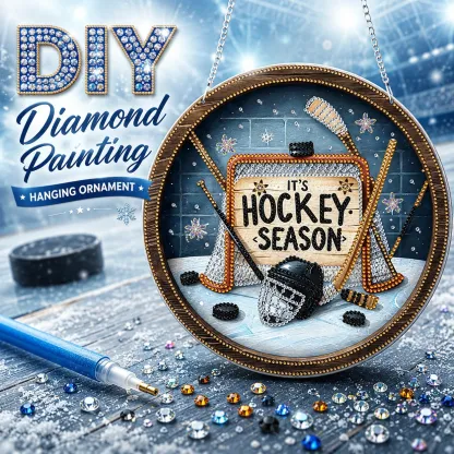 DIY Hockey Diamond painting pendant(Single-Sided)