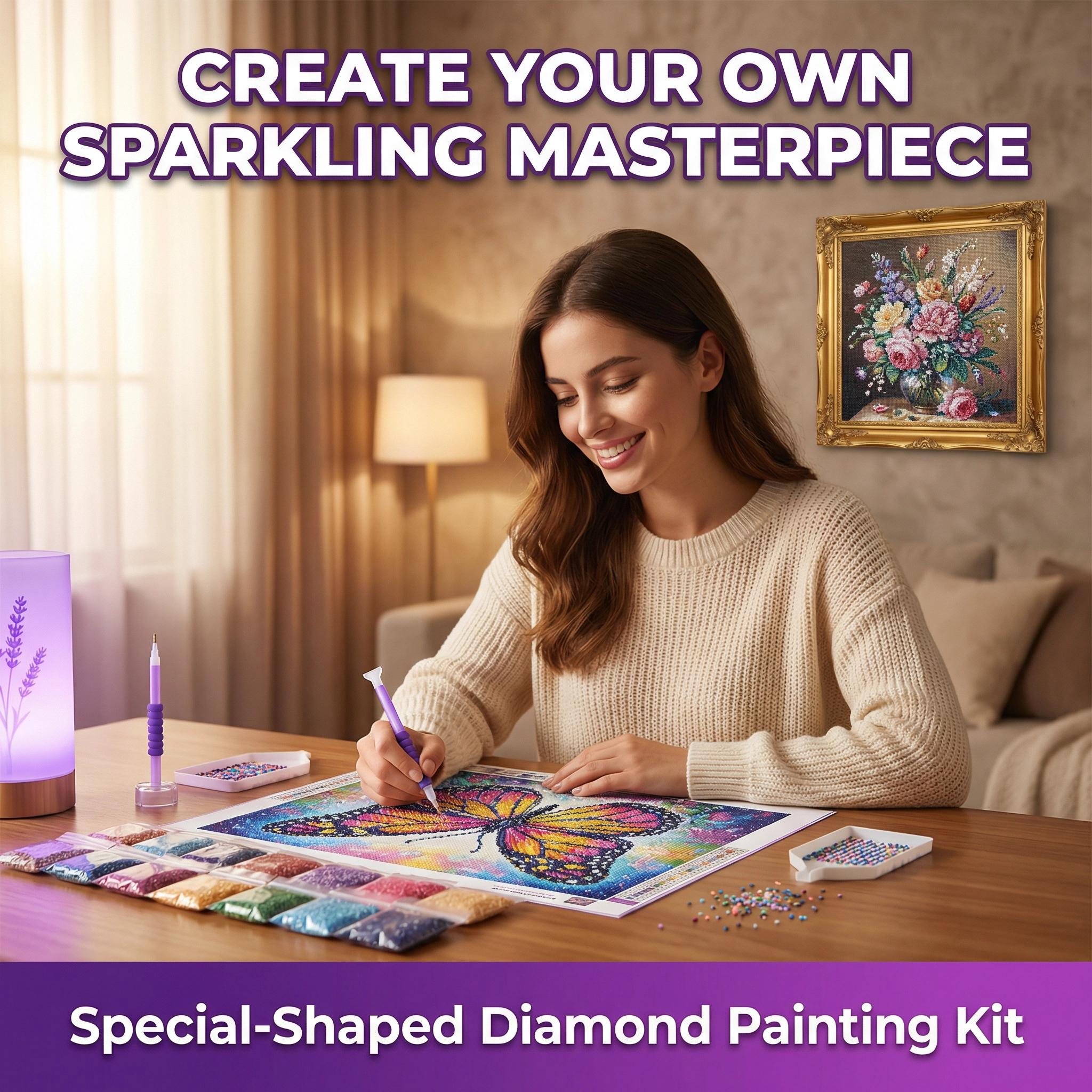 DIY Hockey Diamond painting pendant(Single-Sided)