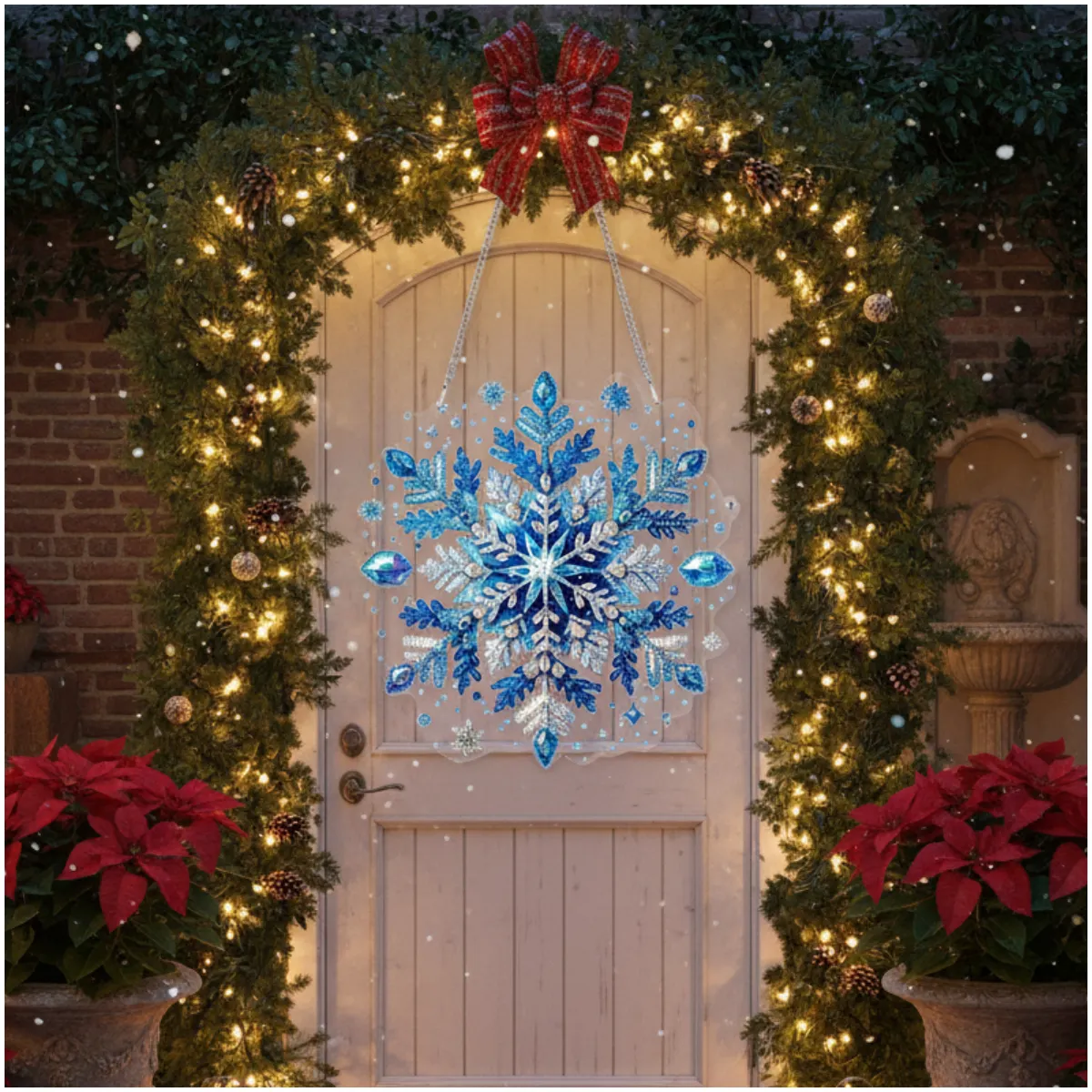 DIY Winter Snowflakes Diamond Painting Pendant (Double-Sided)