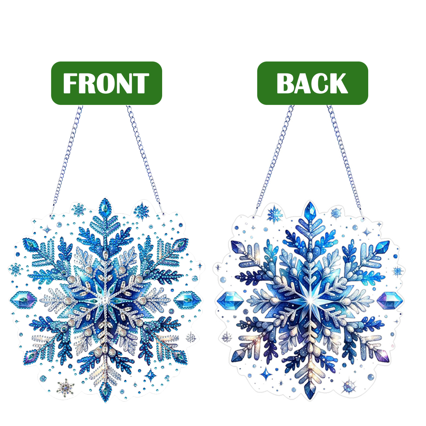 DIY Winter Snowflakes Diamond Painting Pendant (Double-Sided)
