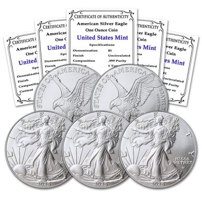 2022～2025 U.S. MINT AMERICAN EAGLE ONE OUNCE 99.9% SILVER PROOF COIN (W)