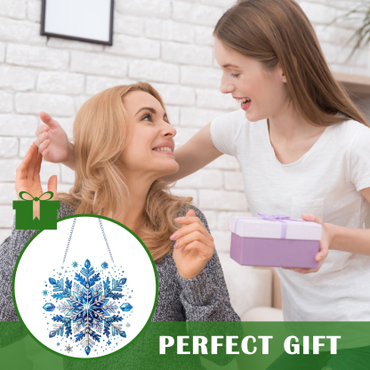 DIY Winter Snowflakes Diamond Painting Pendant (Double-Sided)