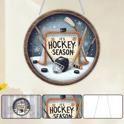 DIY Hockey Diamond painting pendant(Single-Sided)