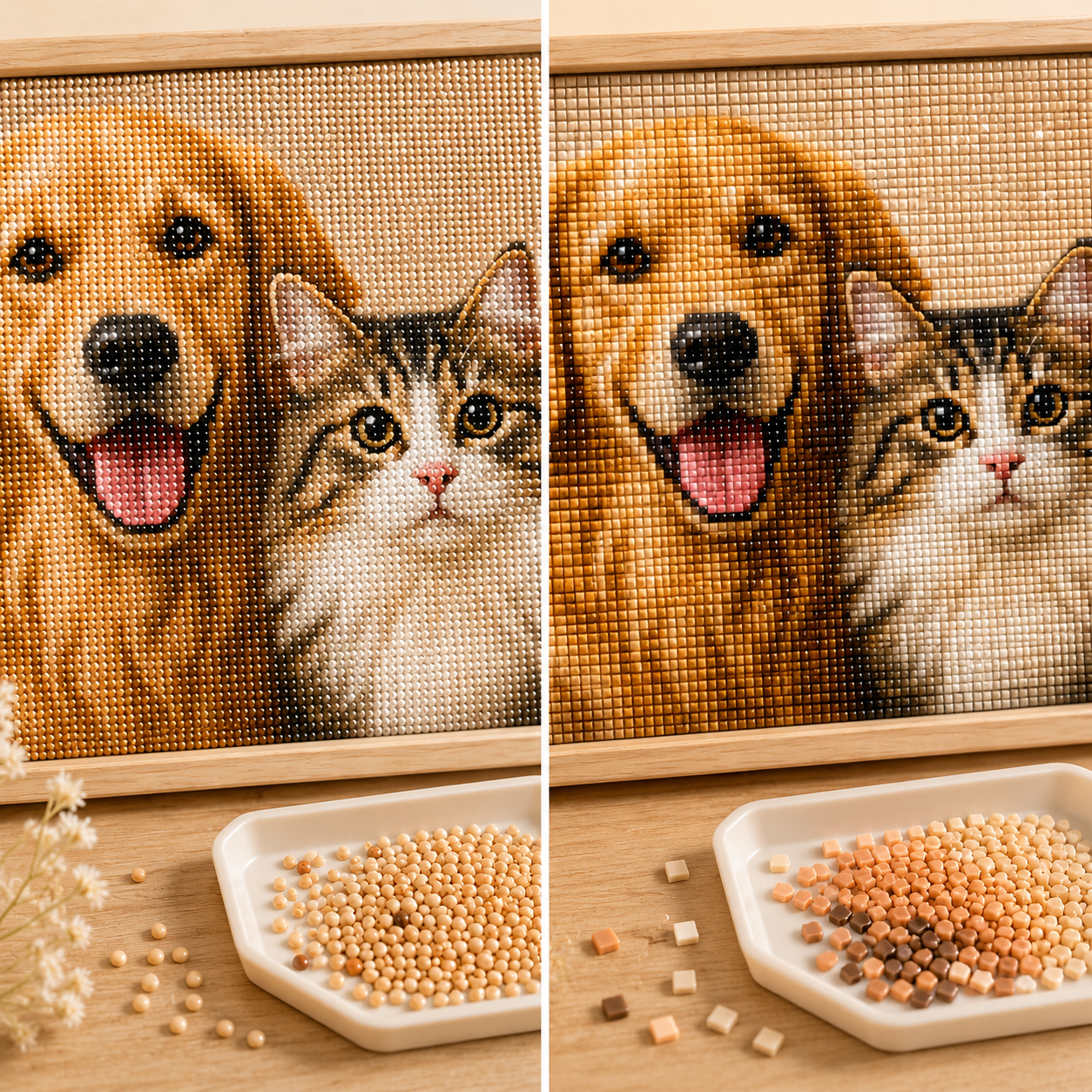 Custom Pet Diamond Painting Kit – Personalized 5D Art from Your Photo