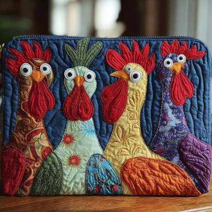 Cheerful Chicken Quilted Purse GFTOMA2963