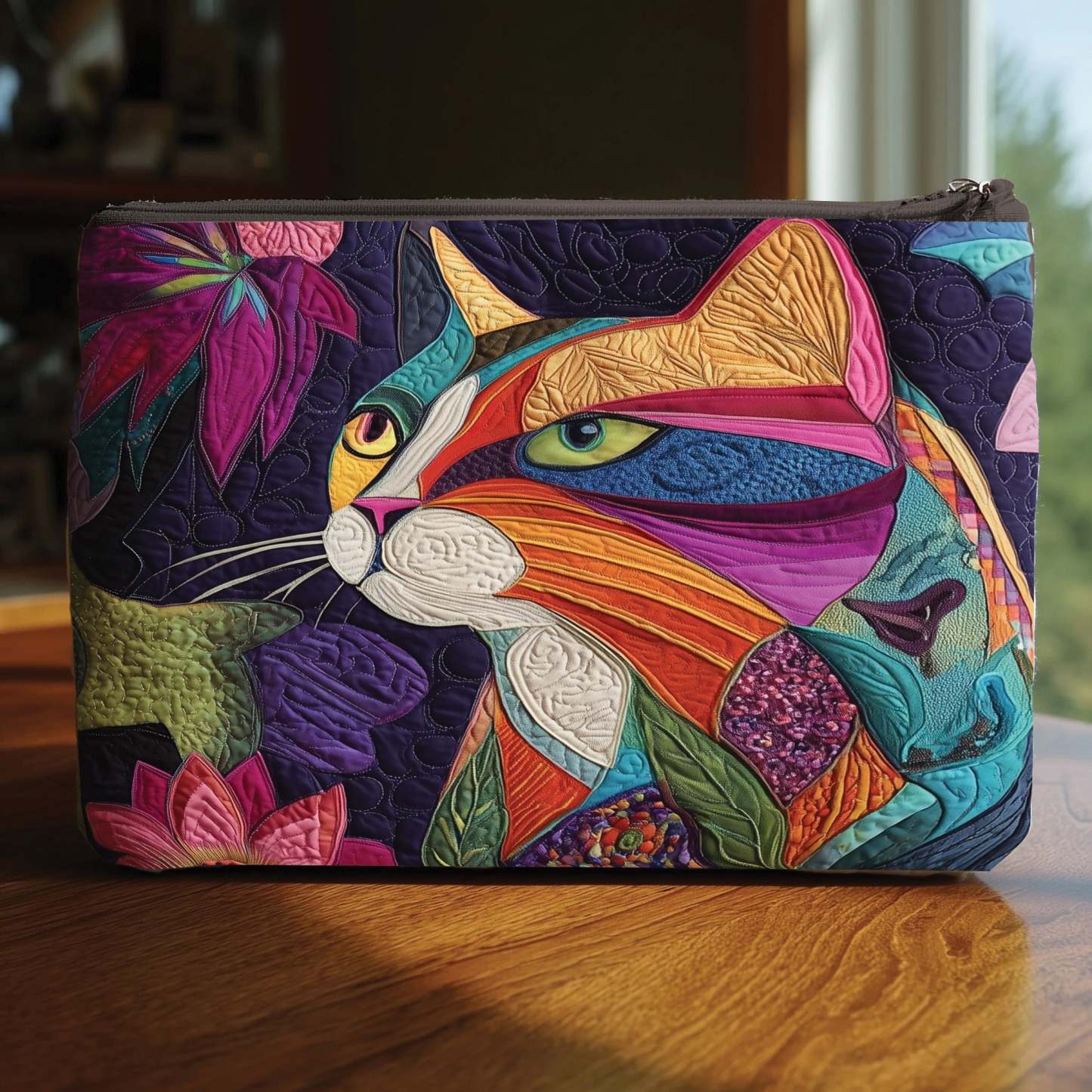 Whimsical Cat Quilted Purse GFTOMA2974
