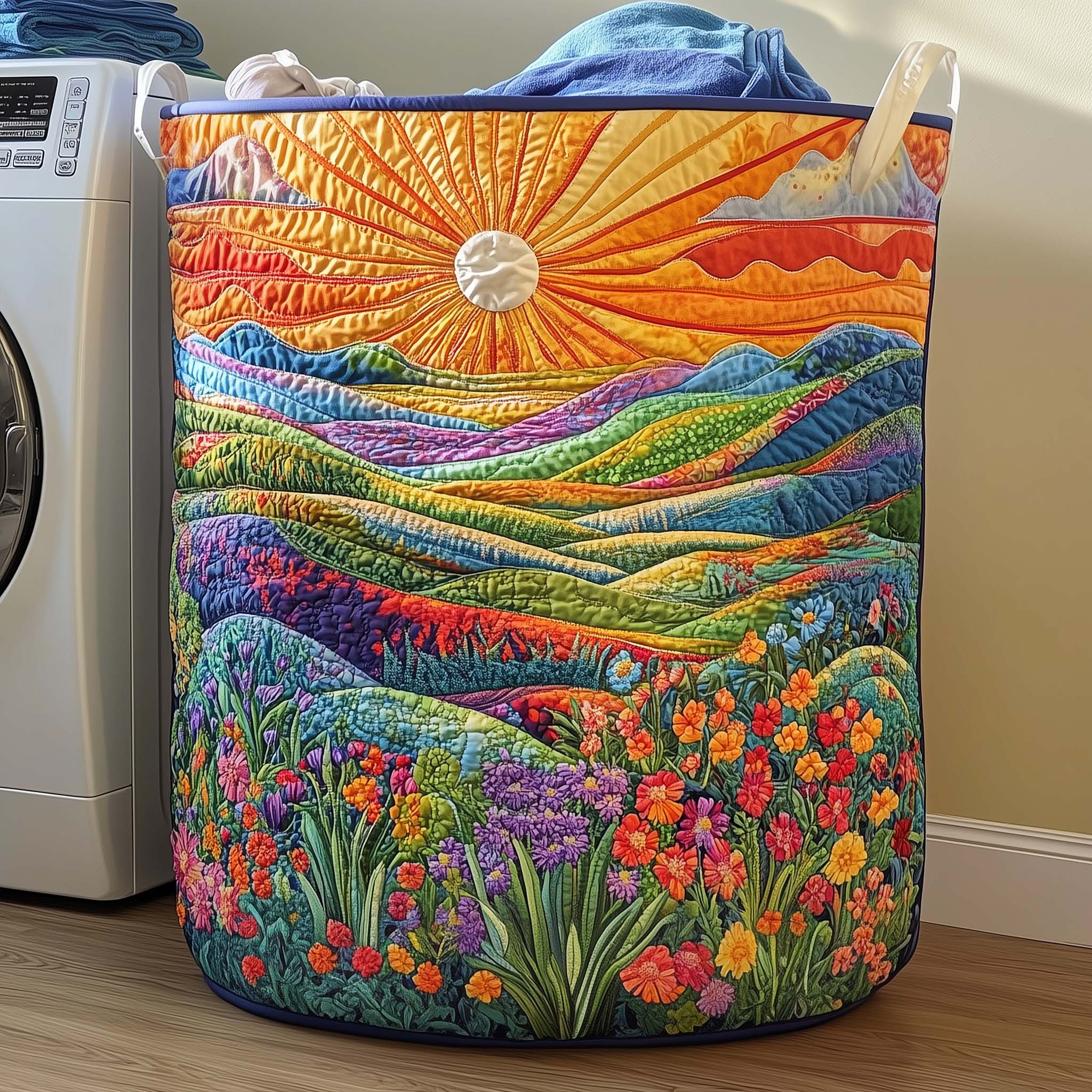 Sunbeam Quilted Laundry Basket GFTOTG1308