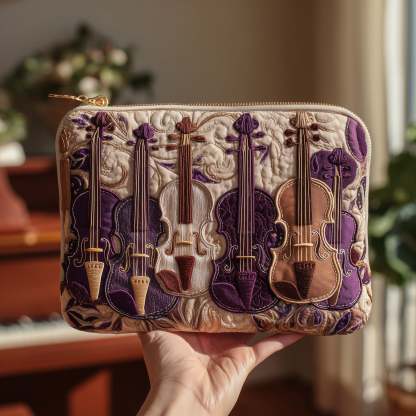 Elegant Violin Quilted Purse GFTOTL4082