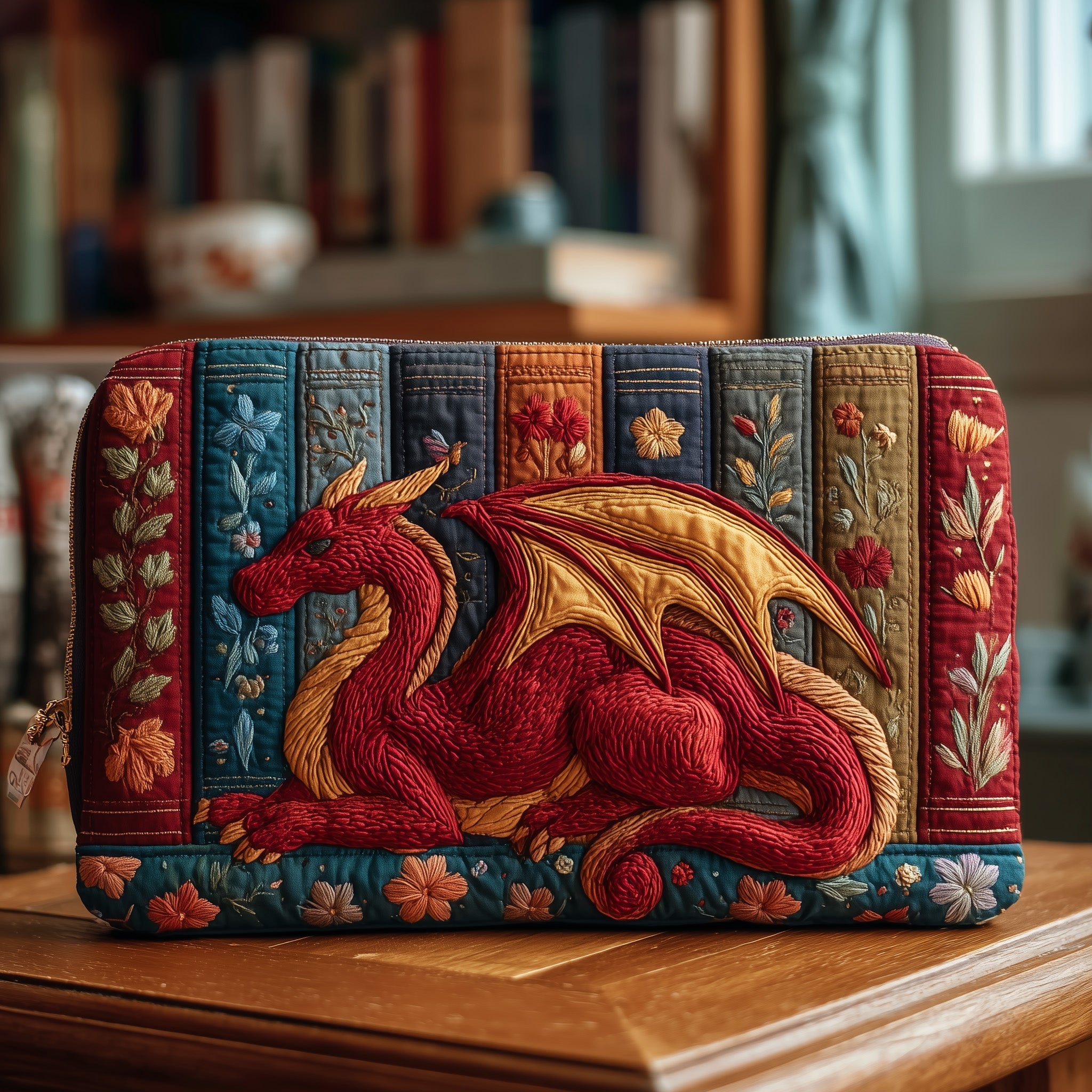 Bookish Dragon Quilted Purse GFTOTP10397