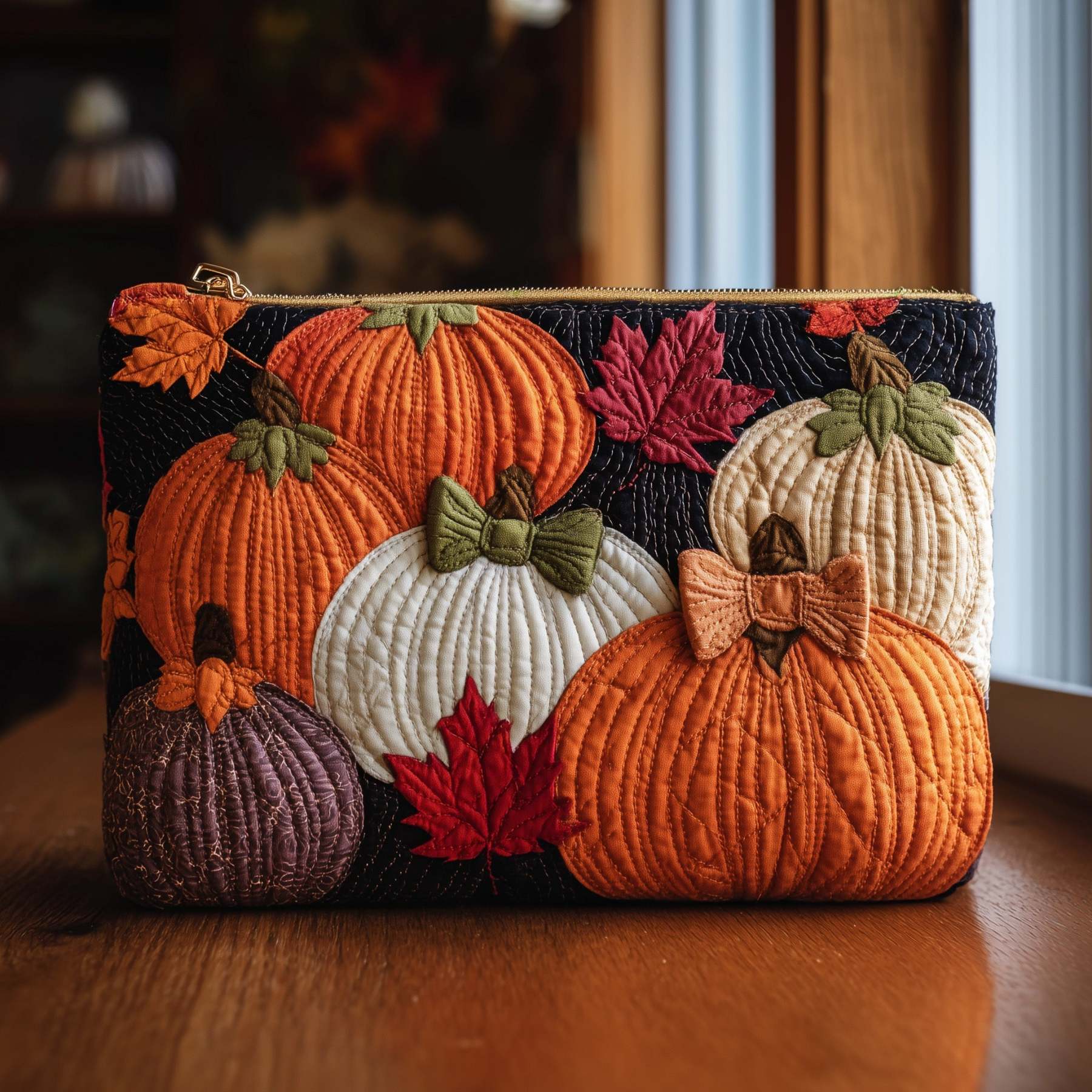 Rustic Pumpkin Charm Quilted Purse GFTOTP10399