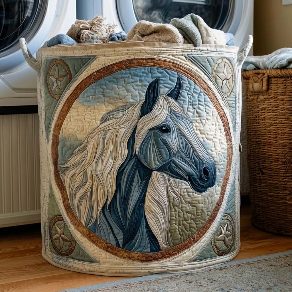 Village Farm Quilted Laundry Basket GFTOYC2924