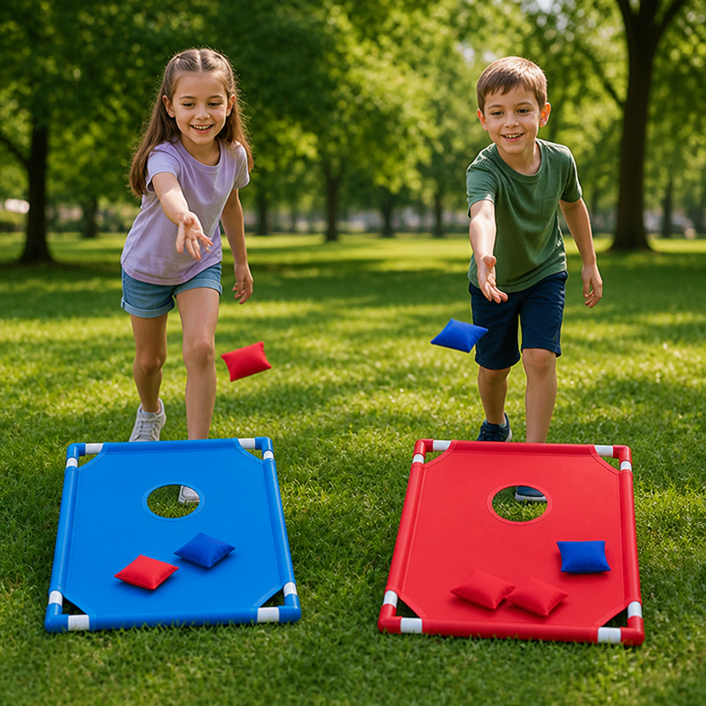 Indoor & Outdoor Two-Color Bean Bag Toss Game for Kids