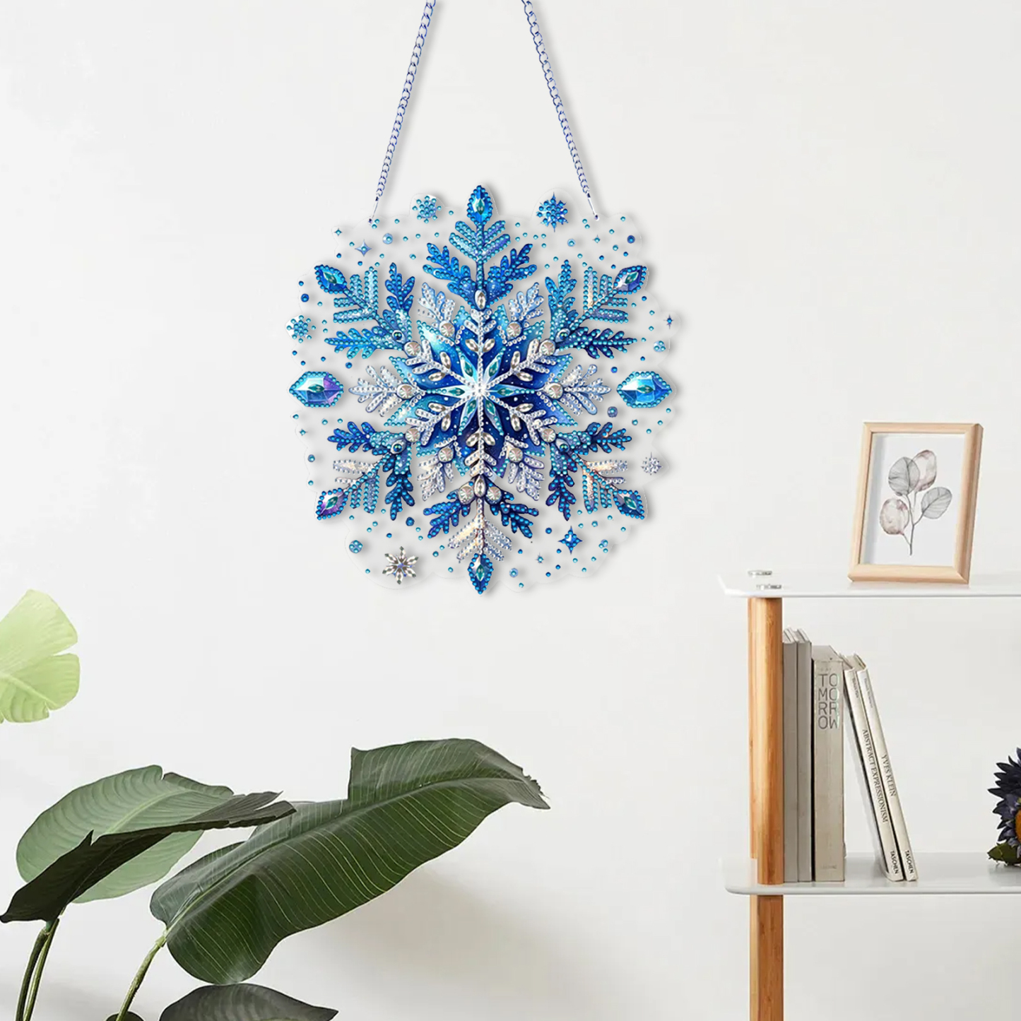 DIY Winter Snowflakes Diamond Painting Pendant (Double-Sided)