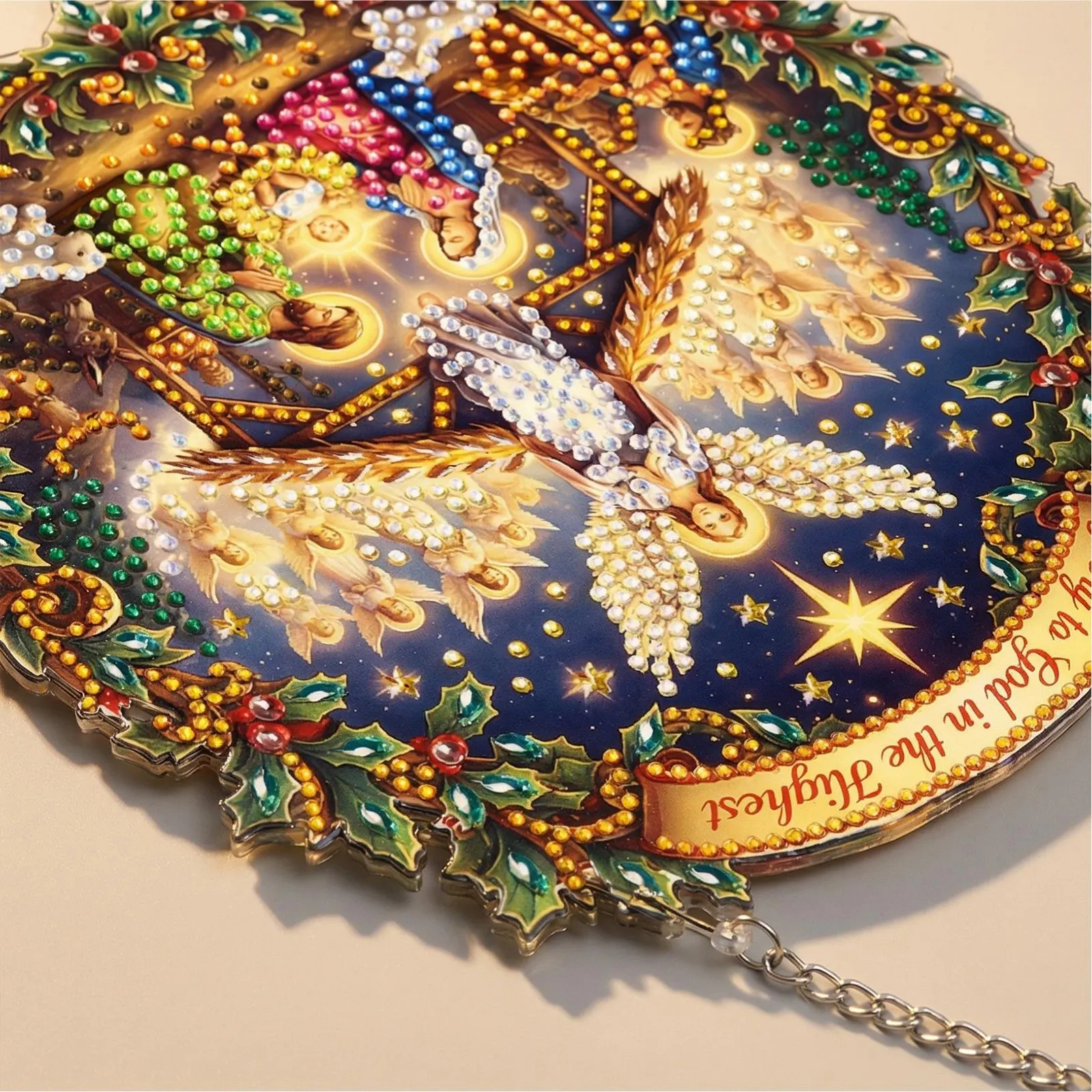 DIY Nativity Scene Diamond Painting Pendant(Single-Sided)