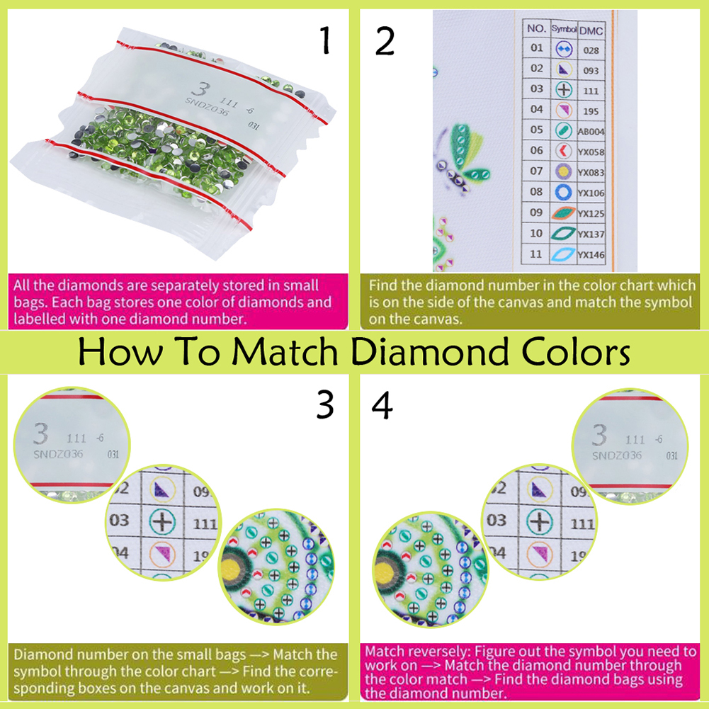 8Pcs DIY Christmas Tree Diamond Painting Pendant（Single Sided)