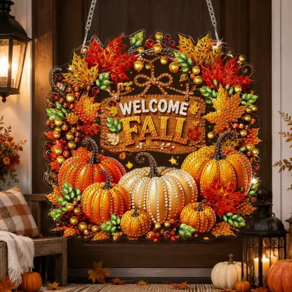 DIY Welcome Falls Special Shape Diamond Painting Pendant