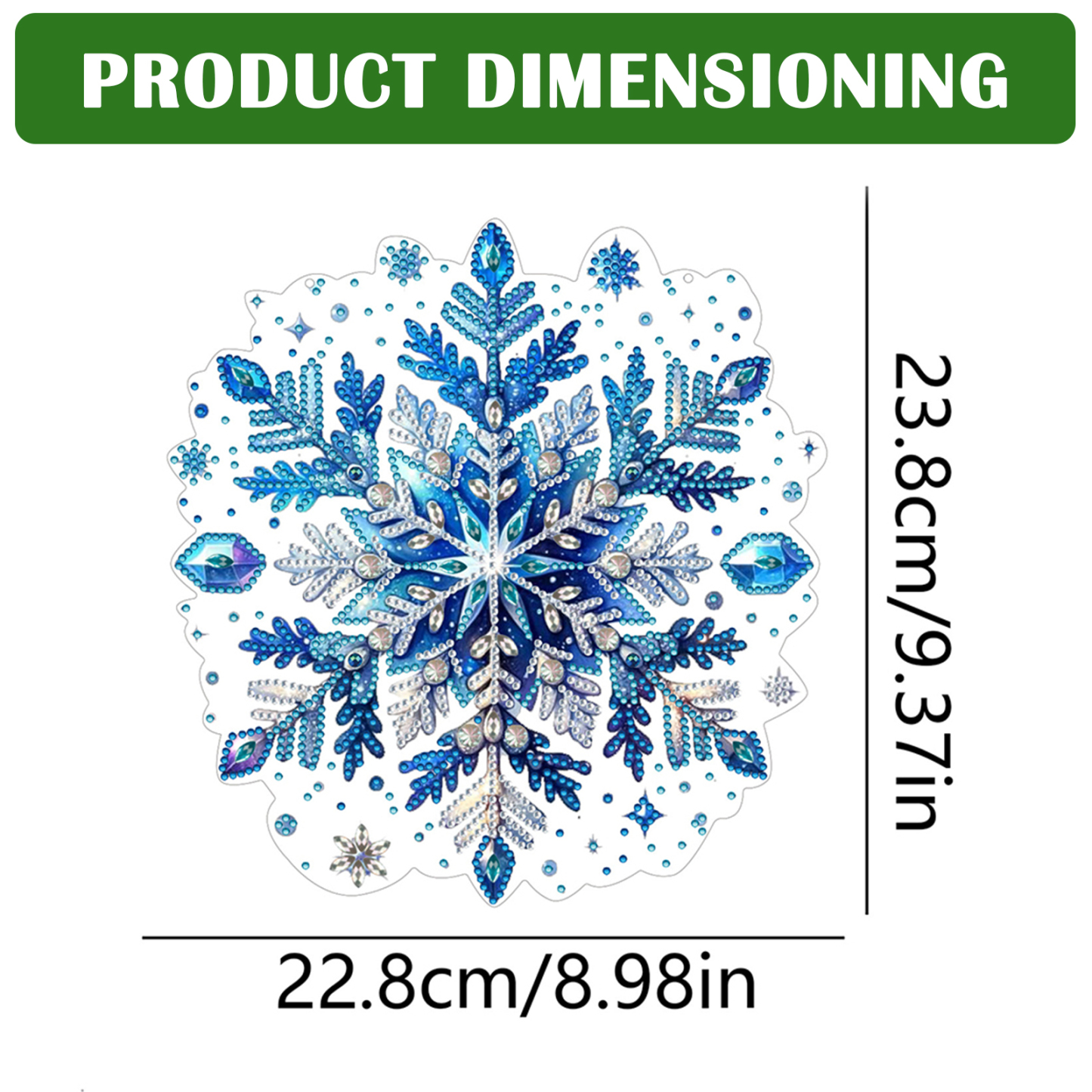 DIY Winter Snowflakes Diamond Painting Pendant (Double-Sided)