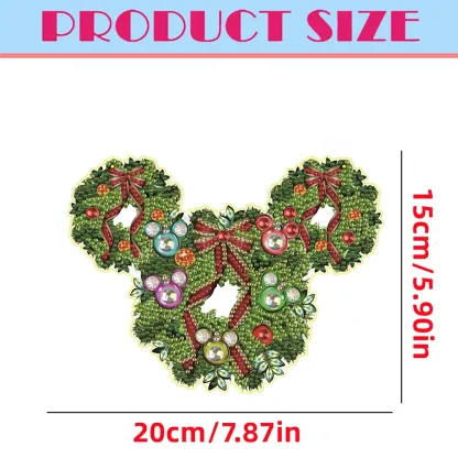 DIY Mickey Mouse Wreath-Diamond Painting Pendant