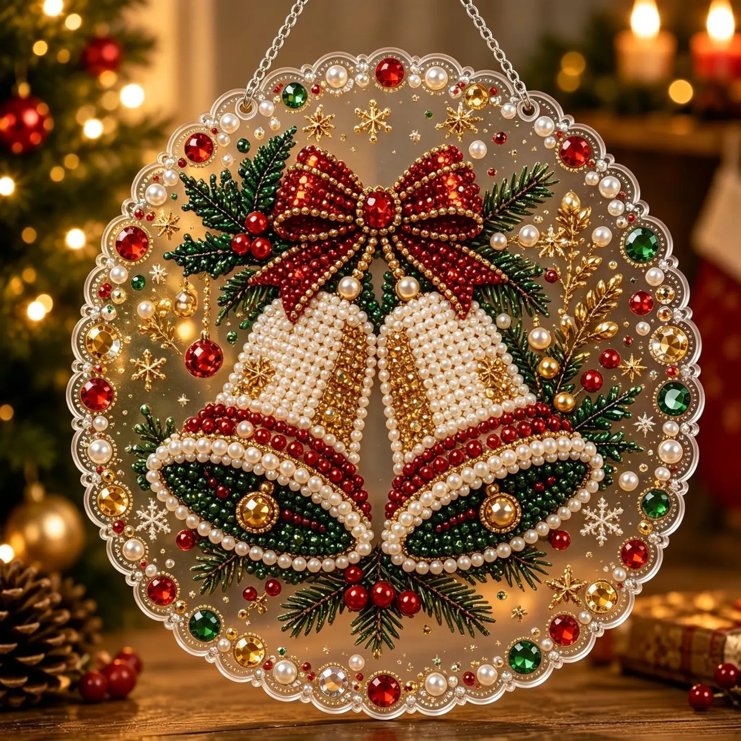 DIY Bell Pearl Art Diamond Painting Pendant(Single-Sided)