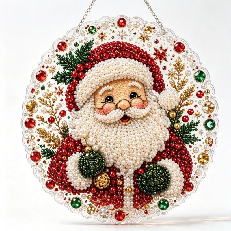 DIY Cute Santa Claus Pearl Art Diamond Painting Pendant(Single-Sided)
