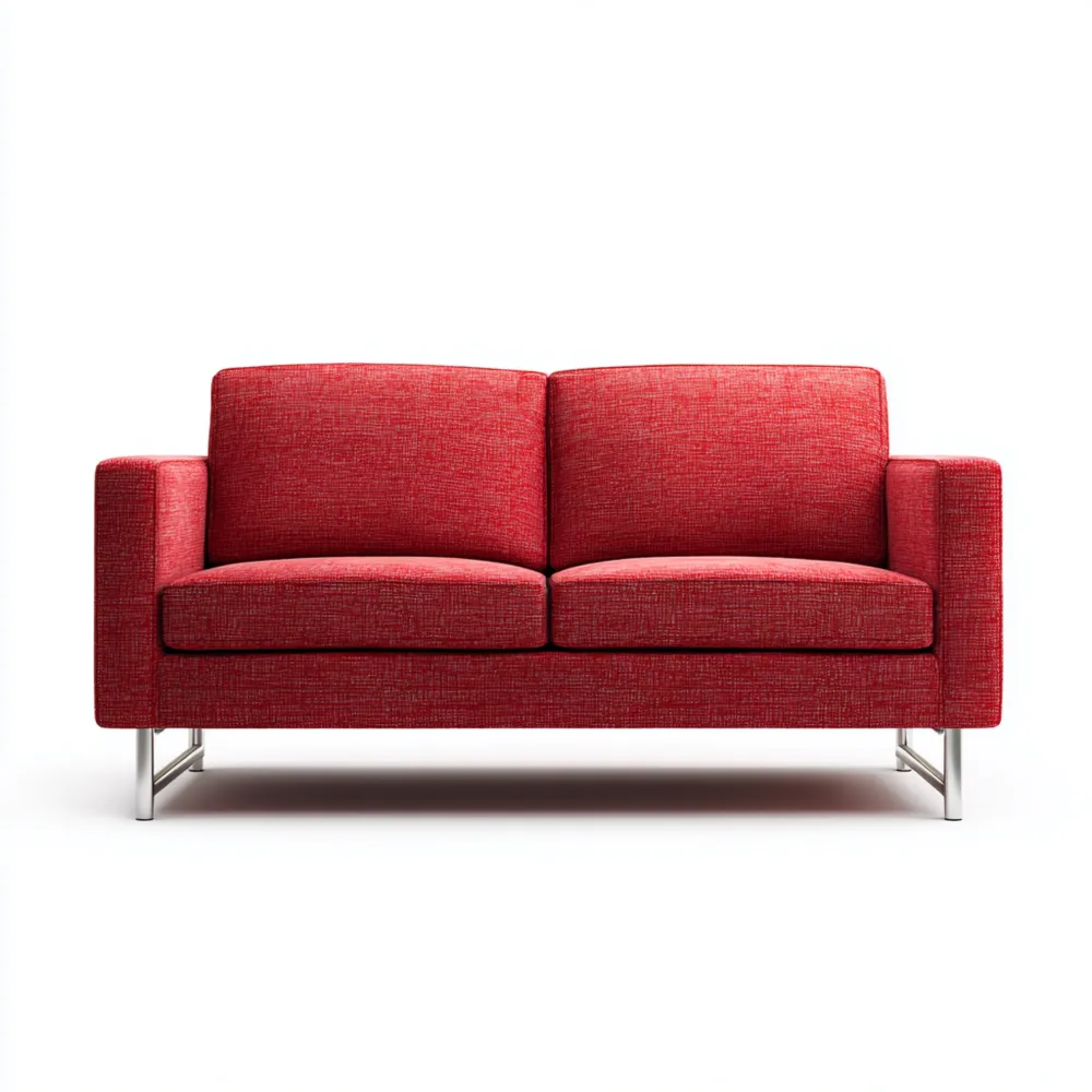 Canapé 2 places Tissu 140x85x75 cm - Rouge