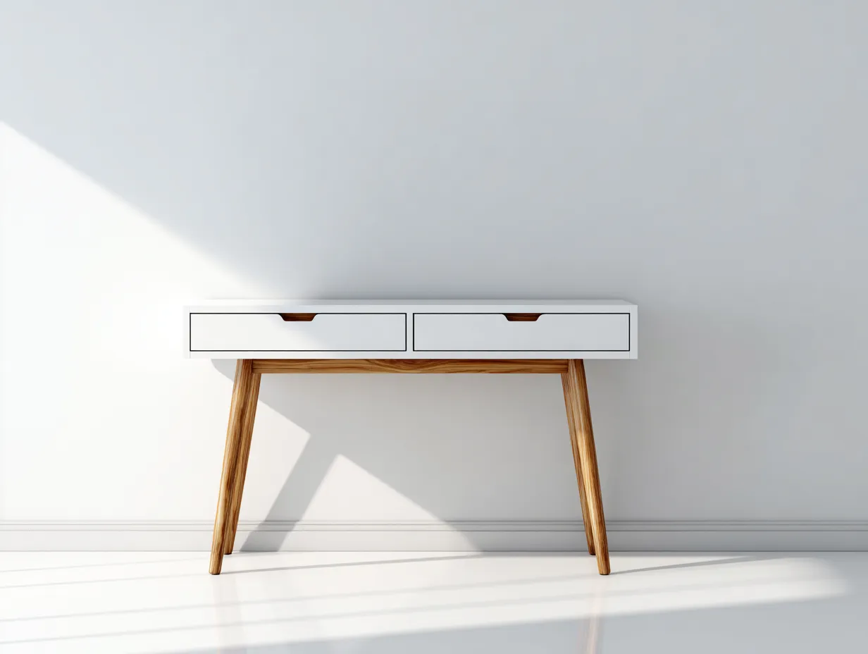 Schreibtisch-Holz-MDF-148x60x75 cm-braun-weiss-moderner Stil-Sofaupio