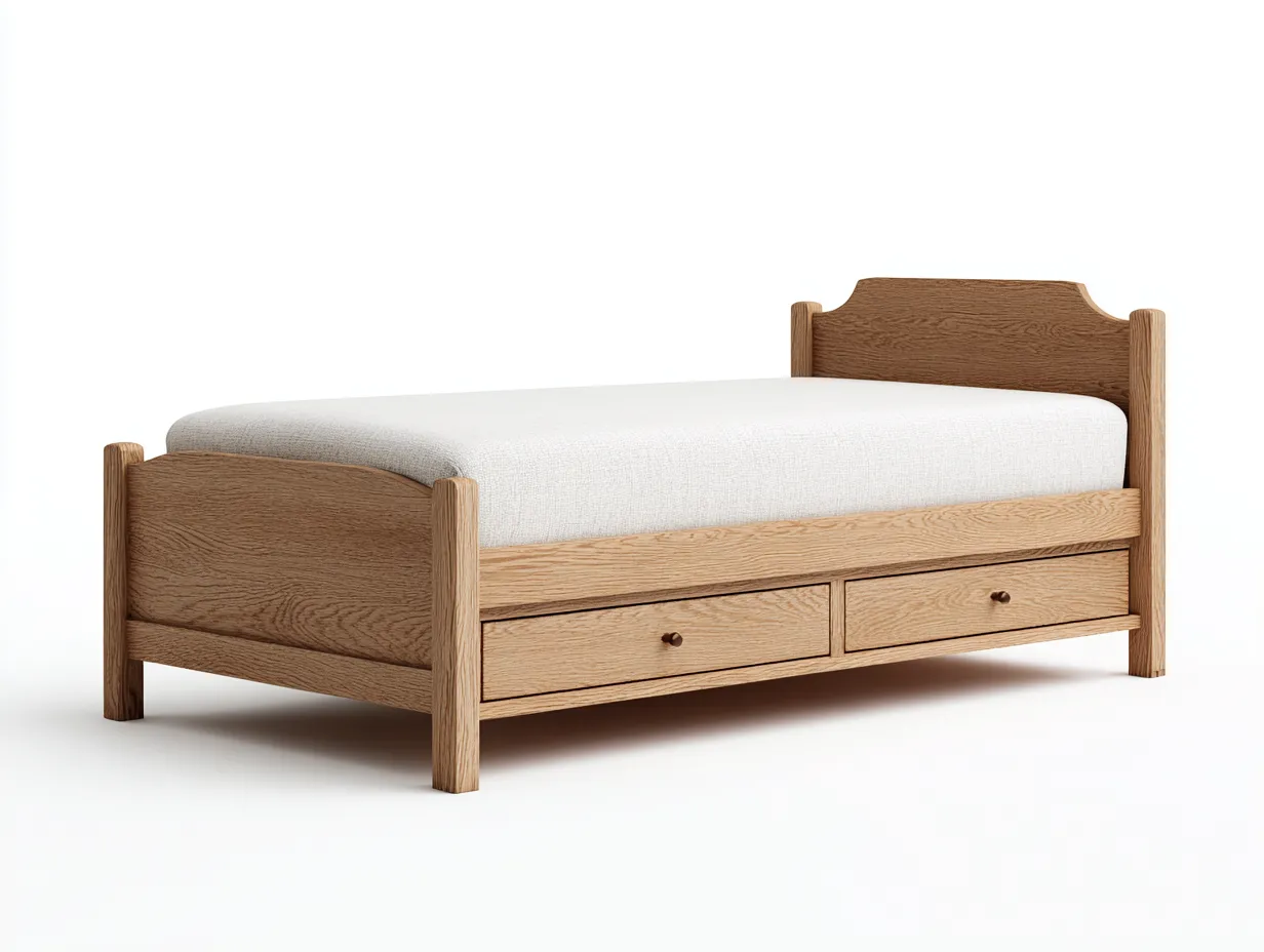 Einzelbett-Holz-208x96x92 cm-Braun-klassischer Stil-Sofaupio