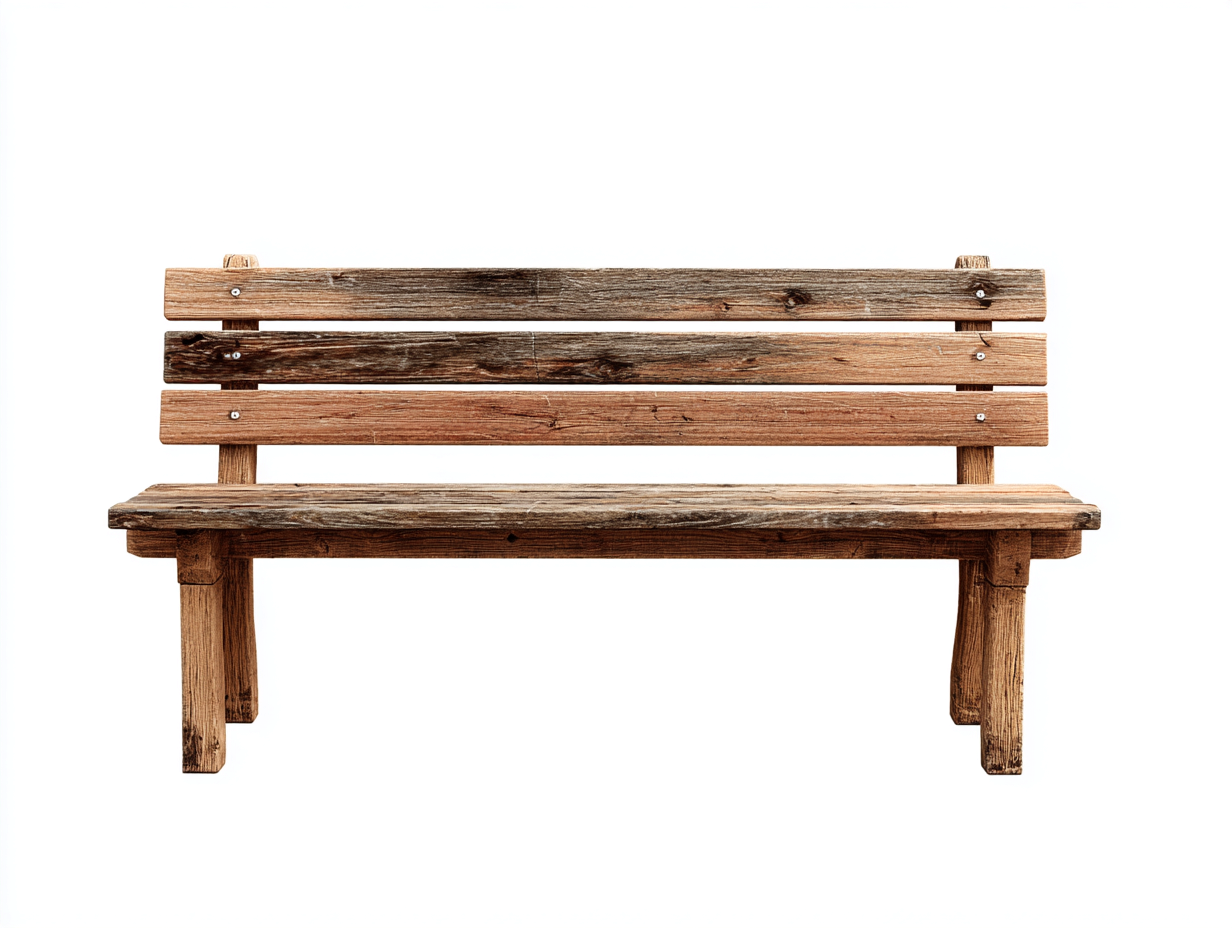 Bancos de jardín de madera maciza 140x48x85 cm - madera natural envejecida - para exterior - diseño rústico-Casagoio