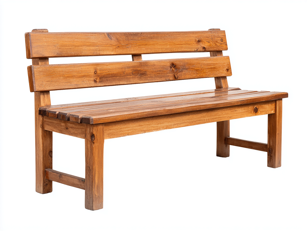 Bancos de jardín de madera maciza 120x45x85 cm - madera natural - para exterior - diseño rústico-Casagoio